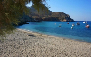 One of the beaches in Folegandros