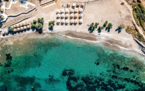 The beach of Kythnos from the air