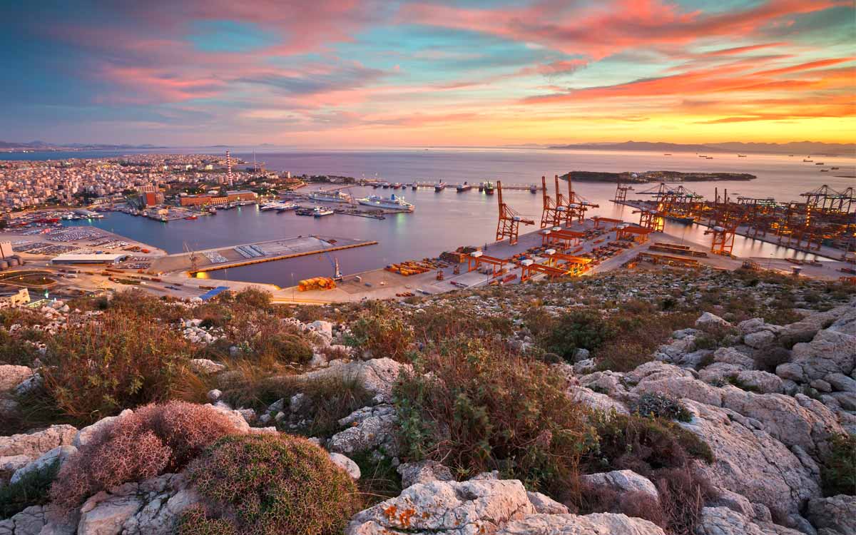 Ηλιοβασίλεμα στο Πειραιά