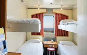 Four bed cabin onboard F/b Crete II Anek Lines.