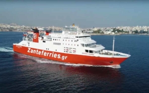 F/B Dionysios Solomos Zante Ferries sailing from Piraeus.