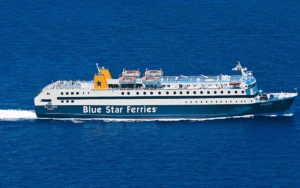 Blue Star Ferries Diagoras at sea.