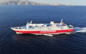 Fast Ferries Ekaterini P at sea.
