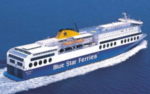 Blue Star Ferries 1 at sea.
