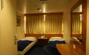 Two bed cabin onboard Blue Star Ferries Ariadne.