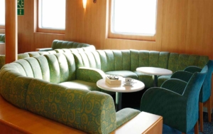 Lounge of Blue Star Ferries Blue Horizon.