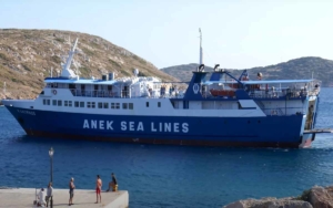 Nissos Kalymnos Anek Sea Lines arrives at the port