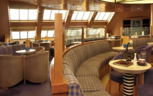 Blue Star Ferries Paros lounge seating.