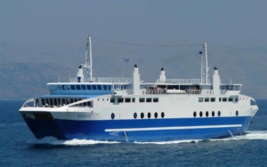 Achaeos Saronic Ferries at sea