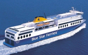 Blue Star Ferries 2 at sea.