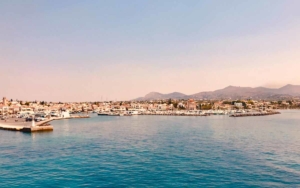 Aegina port from the sea