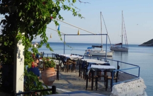 Dining by the water in Agathonisi