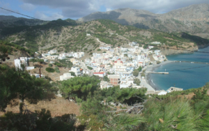 The panoramic view of town in Diafani, Karpathos