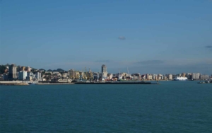 The port of Durres from the sea