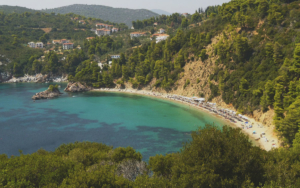 A beach in Glossa, Skopelos