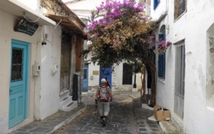 The alleys of the Evdilos, in Ikaria