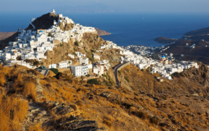 Aerial view of Serifos town