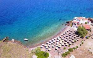 One of beaches in Hydra from the above