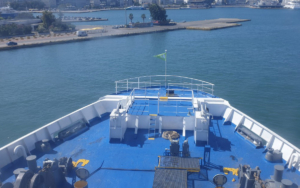 Η πλώρη του Sea Speed Ferries