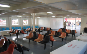 The closed deck of Ionion Pelagos ferry