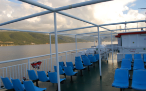 Τhe deck of Ionion Pelagos ferry 