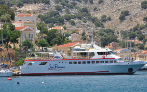 Ferry sailing near Symi