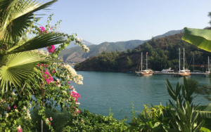 The combination of mountain and sea in Fethiye