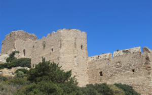 Kitrinia Castle near the Skala Kamirou, Rhodes