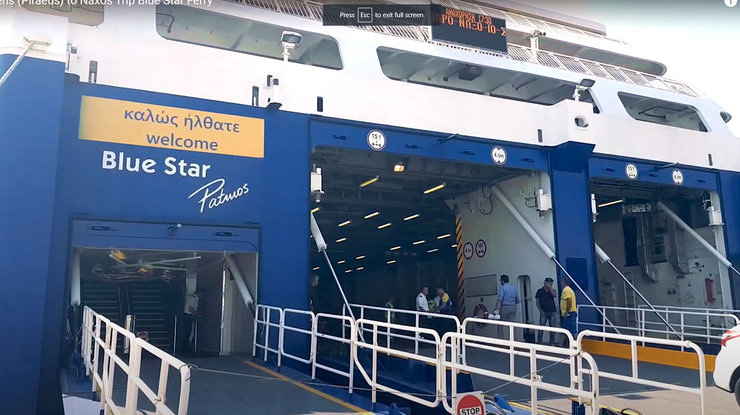 Video presentation for Piraeus to Naxos Ferry