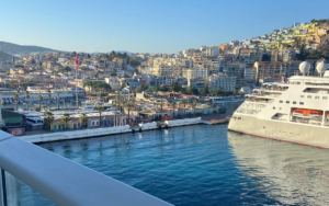 Τhe port as viewed from a cruise ship