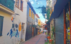 A colorful alley in Kusadasi market