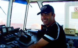 The captain of San Nicolas ferry boat