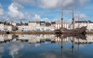 A beautiful ship at the port