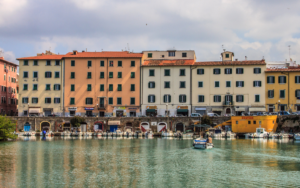 Colourful buildings in Livorno