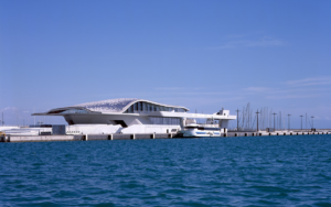 The terminal designed by Zaha Hadid